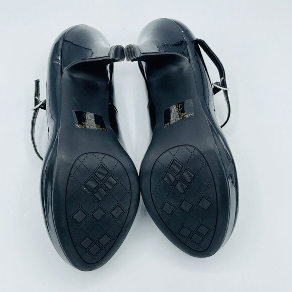 City Classified Heels Womens Size 7.5M Black Mary Jane Career Office Patent Shoe - Picture 9 of 11